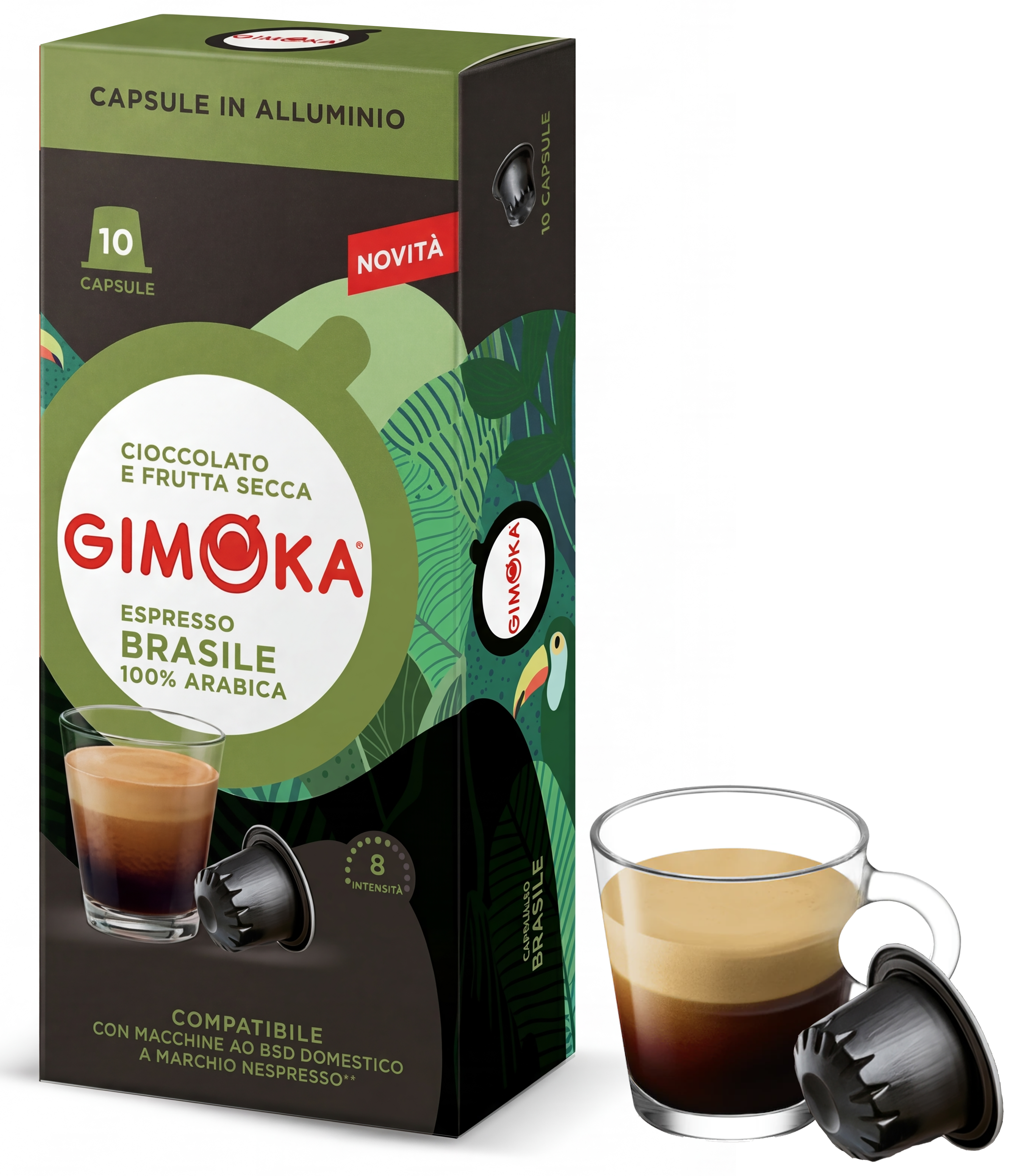 Gimoka Brasile Nespresso® Uyumlu Alüminyum Kapsül Kahve — Brezilya %100 Arabica - Gimoka