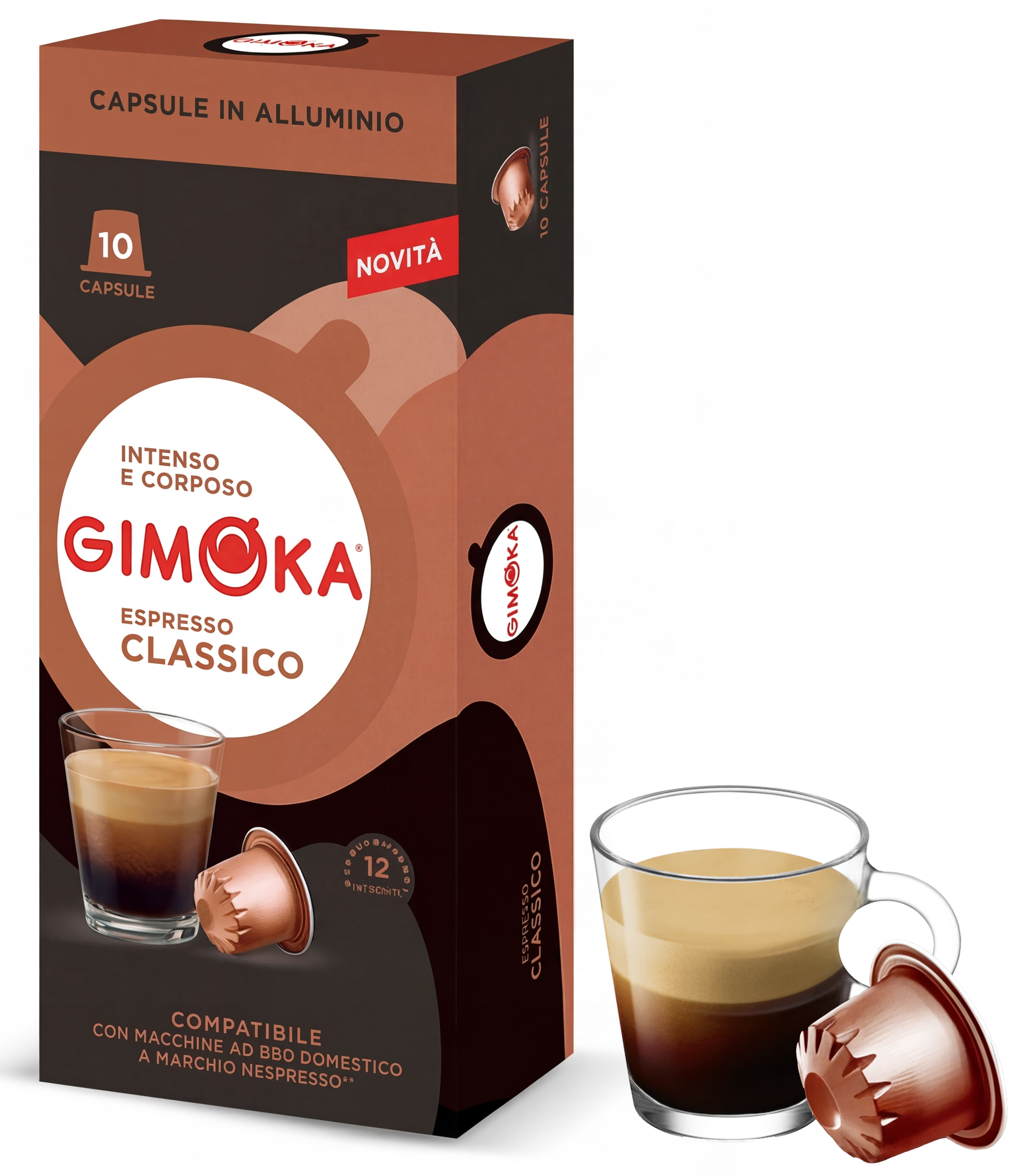 Gimoka Classico Nespresso® Uyumlu Alüminyum Kapsül Kahve — Yoğun İtalyan Espresso - Gimoka