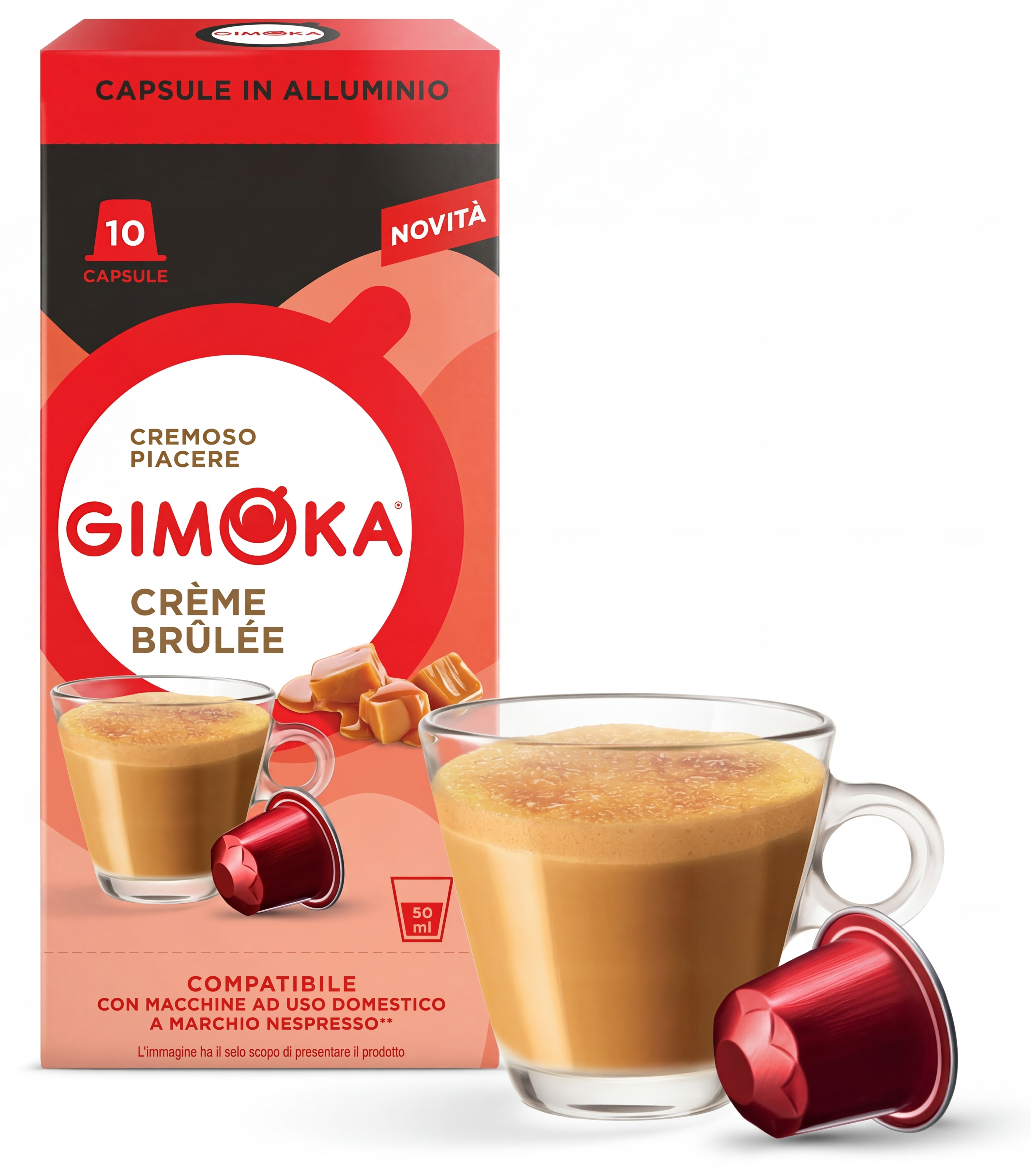Gimoka Crème Brûlée Nespresso® Uyumlu Aromalı Kapsül — 10'lu - Gimoka