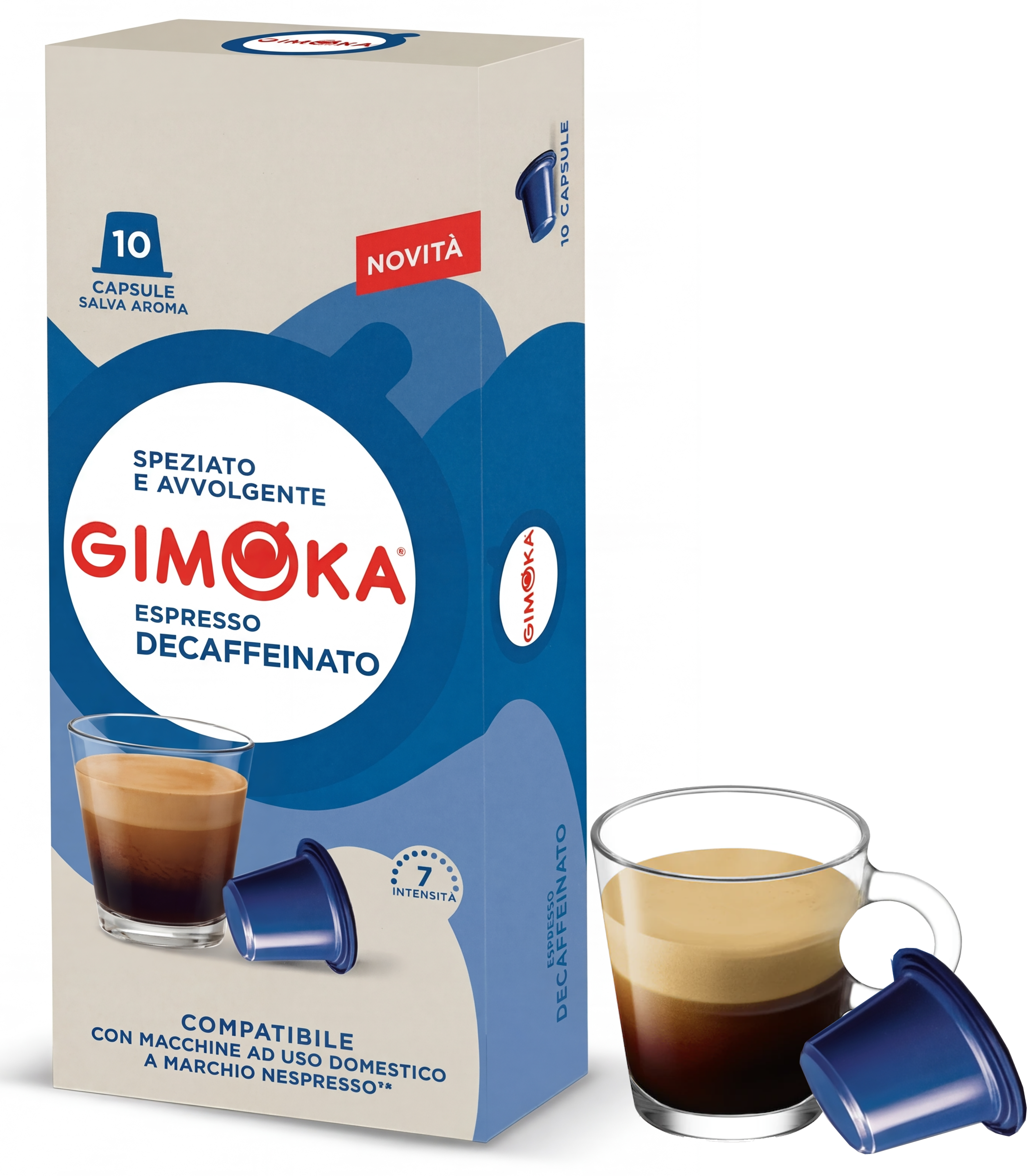 Gimoka Decaffeinato Nespresso® Uyumlu Kafeinsiz Kapsül Kahve — 10'lu - Gimoka