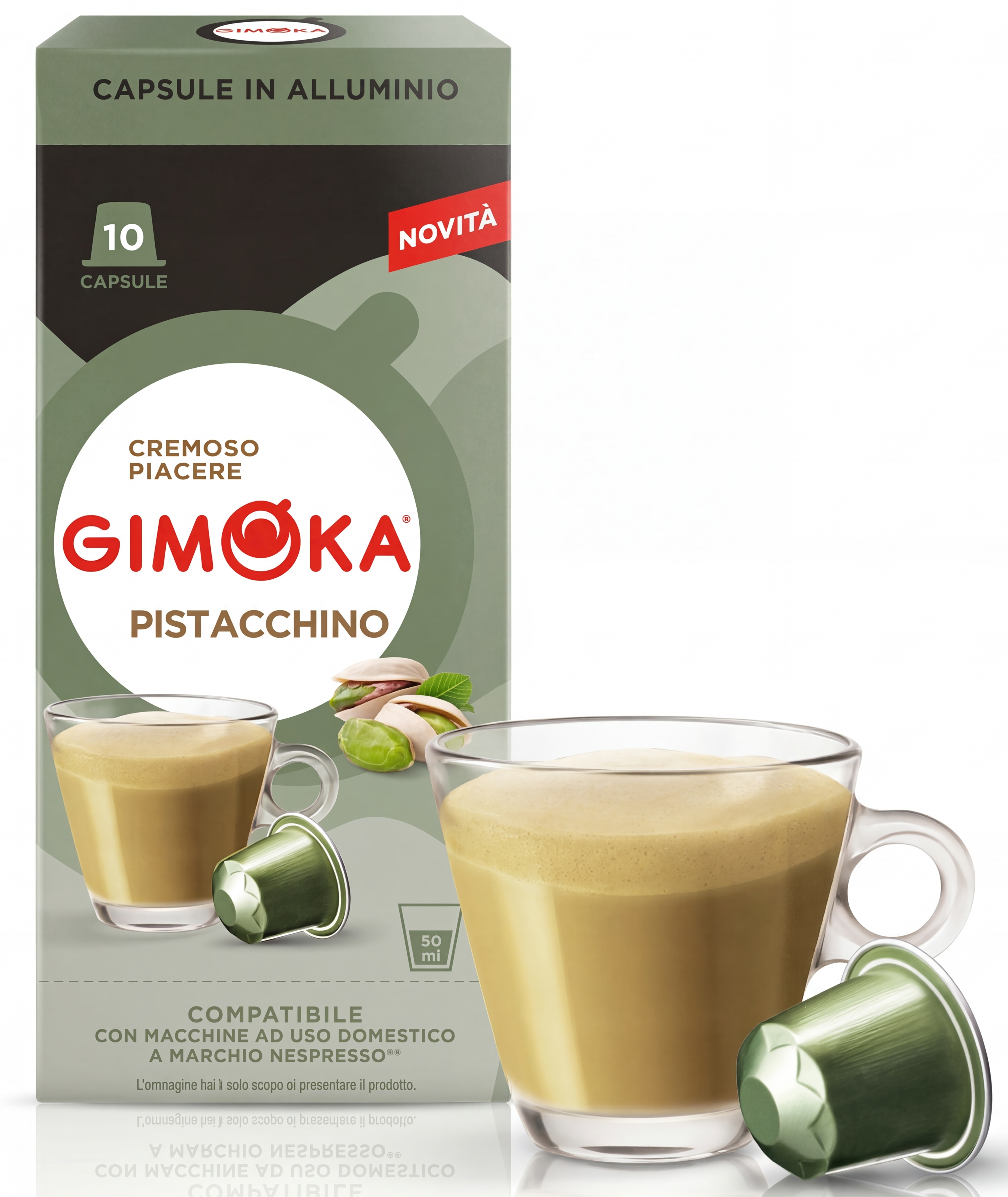 Gimoka Pistacchino Nespresso® Uyumlu Fıstık Aromalı Kapsül — 10'lu - Gimoka